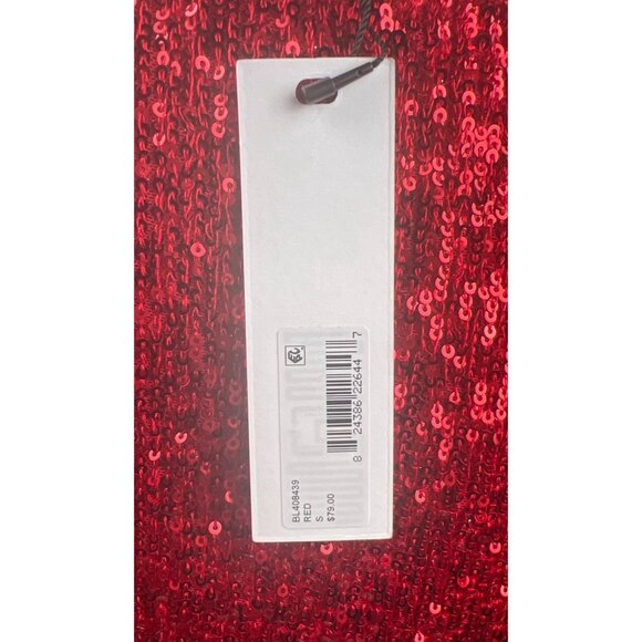 Steve Madden x BB Dakota Women's Delorean Mini Dress Red Sequin Dress Size Small - Picture 9 of 12